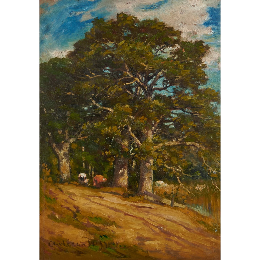 Carleton Wiggins, Landscape with Trees, Oil on Panel (1 of 5)
