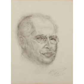 Tsuguharu Foujita, Portrait of Man, Pencil on Paper