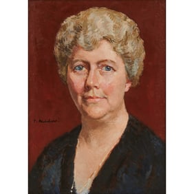 Gari Melchers, Portrait of a Woman, Oil on Board