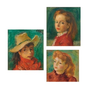 Robert Philipp, Three Portraits, Oil on Canvas