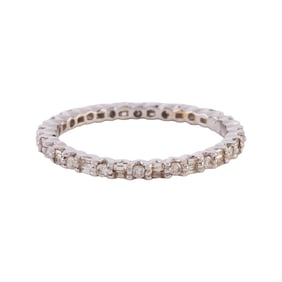 Diamond, 18k White Gold Eternity Band