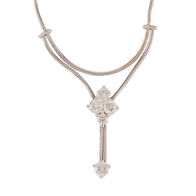 Jose Hess Diamond, 18k White Gold Necklace