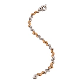 14k Yellow and White Gold Bracelet