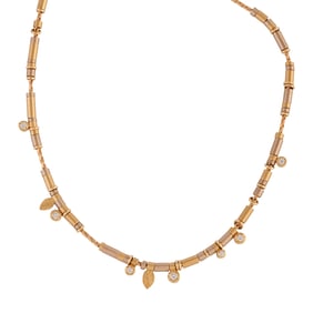 Diamond, 18k, 14k Yellow Gold Necklace
