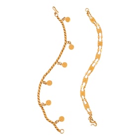 Two 20k Yellow Gold Bracelets