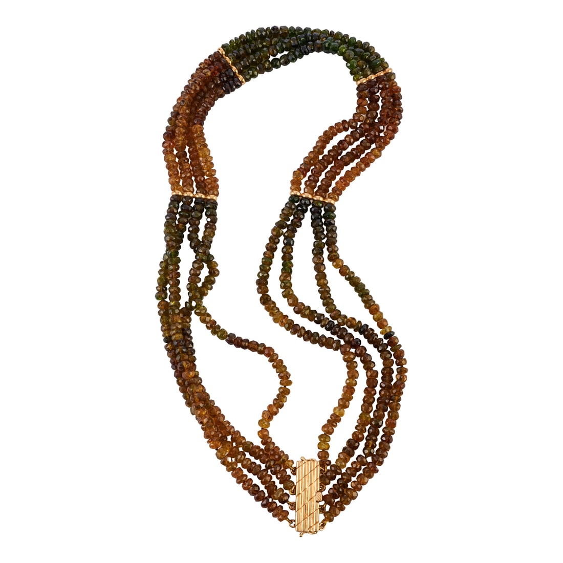 Tourmaline Bead, 14k Yellow Gold Necklace (1 of 5)