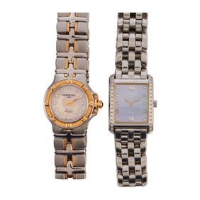 Two Ladies Raymond Weil Diamond, Stainless Steel Wristwatches