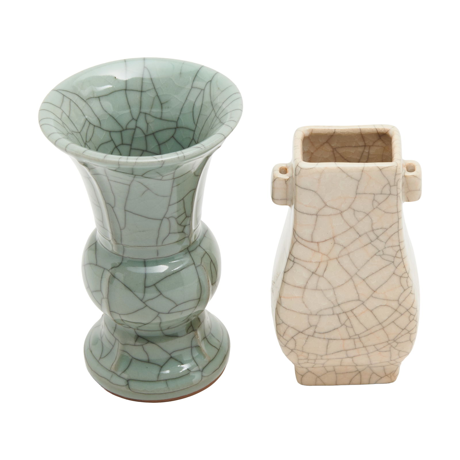 Two Chinese Ge-Type Porcelain Vases - 2