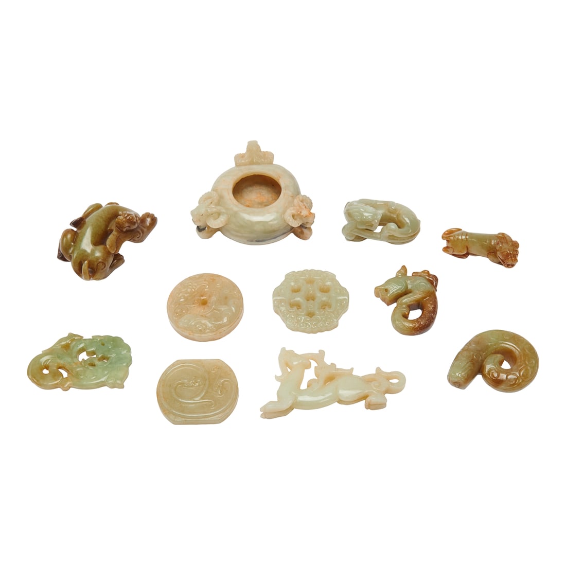 Group of Chinese Carved Jade and Jadeite Items (1 of 4)