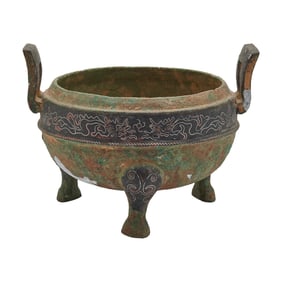 Chinese Han Dynasty Style Bronze Ding