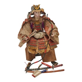 Japanese Samurai Warrior Figure with Accessories