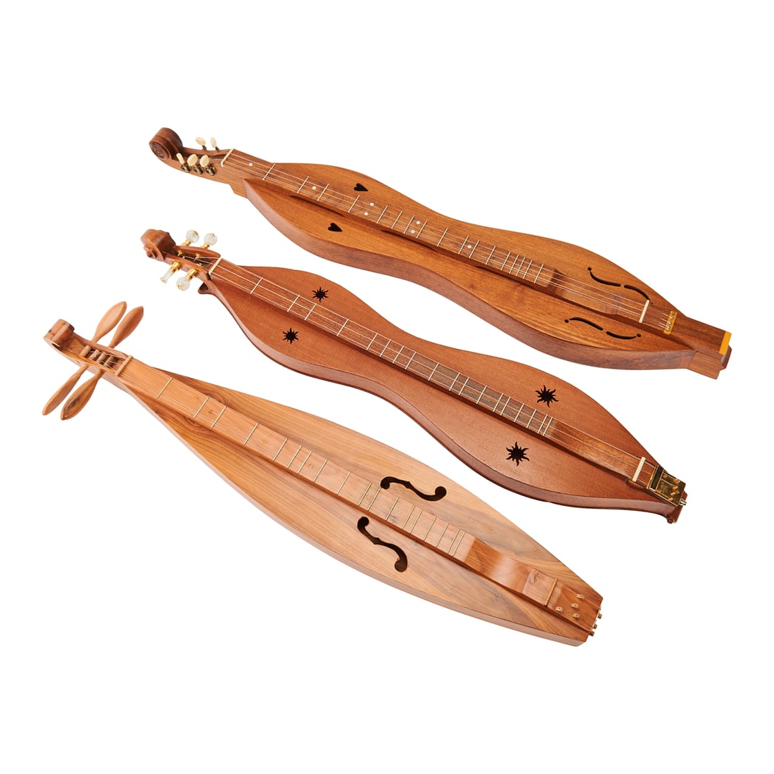 Three Appalachian Hand Carved Dulcimers (1 of 9)