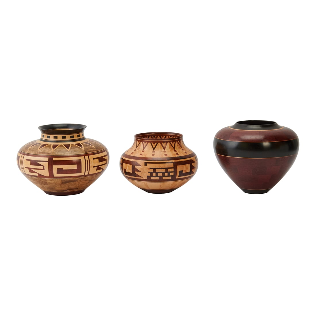 Three Ray Allen Turned, Parquetry Bowls (1 of 9)