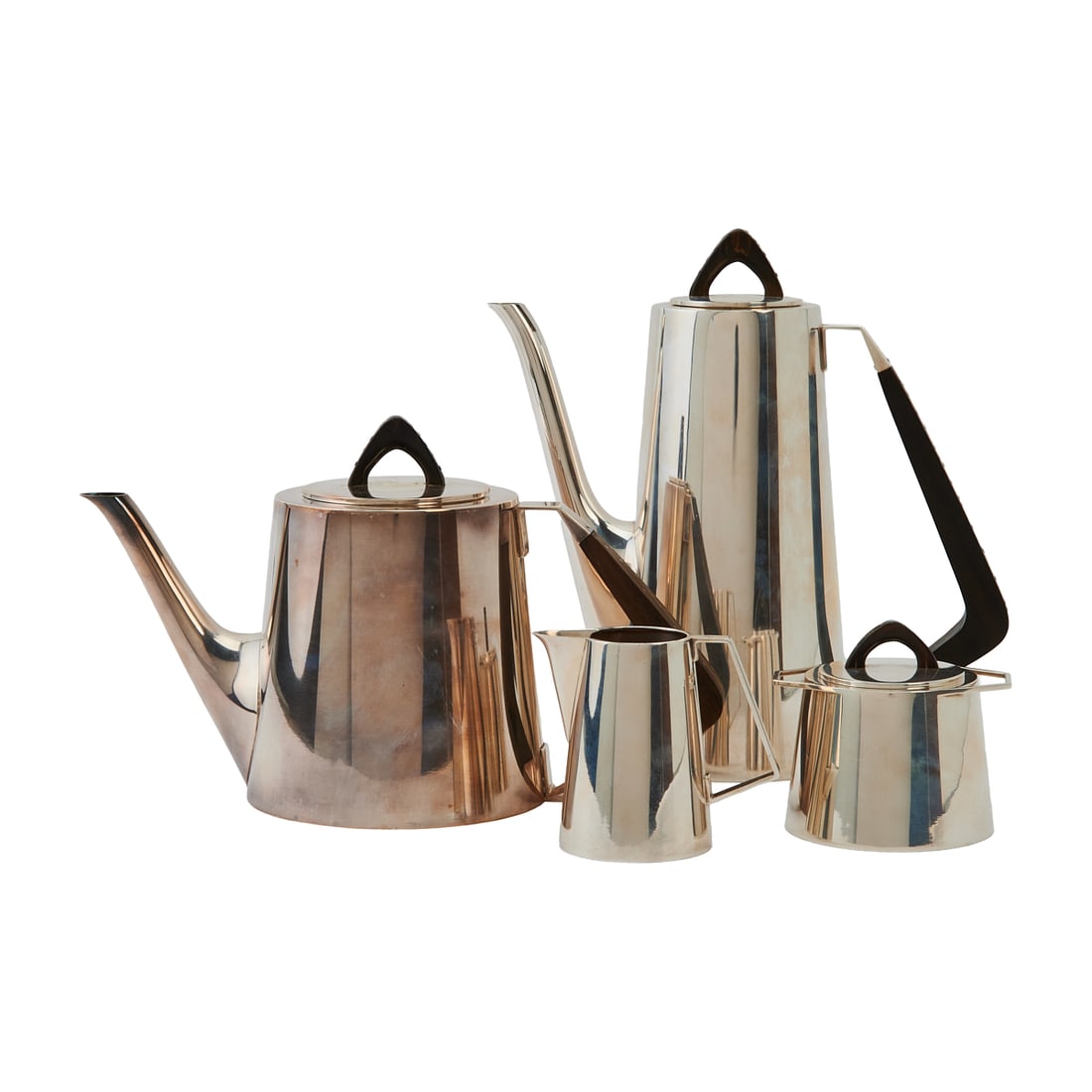 C. C. Hermann German Modernist Sterling Silver Coffee Set (1 of 7)