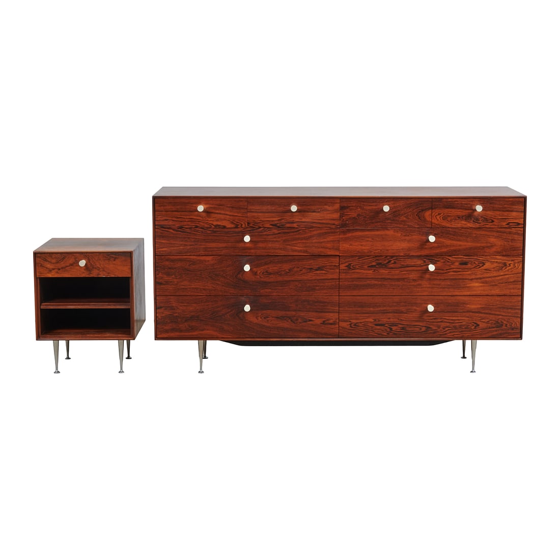 George Nelson for Herman Miller Rosewood Thin Edge Dresser and Nightstand (1 of 8)