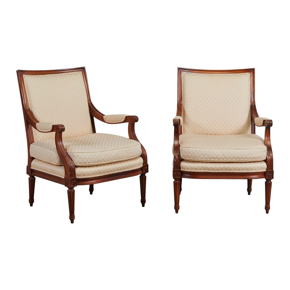 Pair of Baker Crown and Tulip Fauteuils (1 of 5)