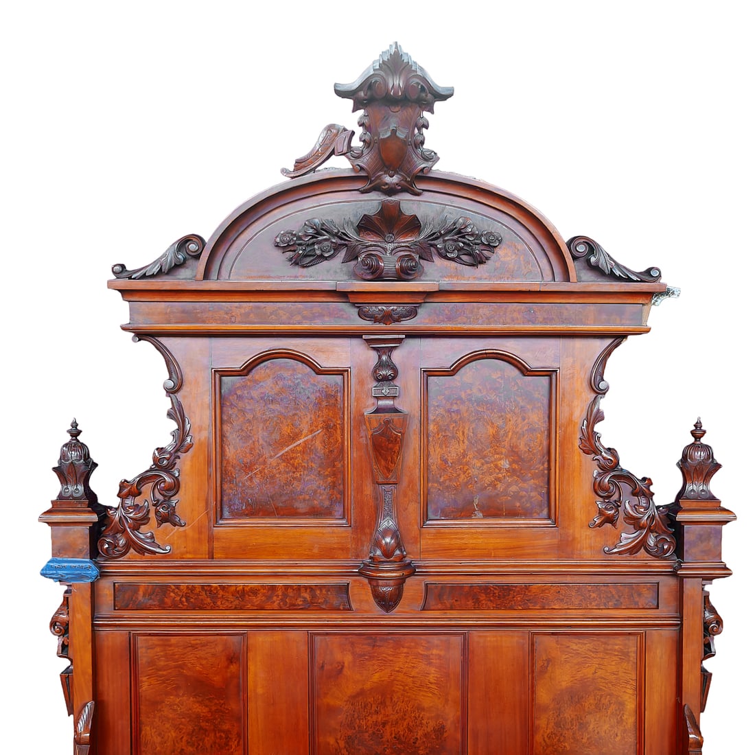 Renaissance Revival Walnut Bed Frame - 2