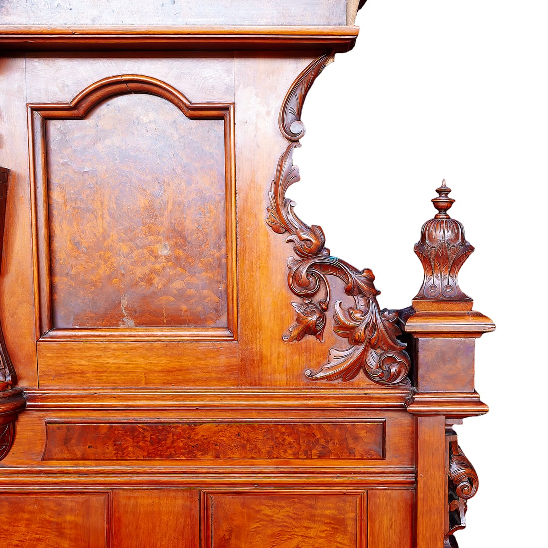 Renaissance Revival Walnut Bed Frame - 5
