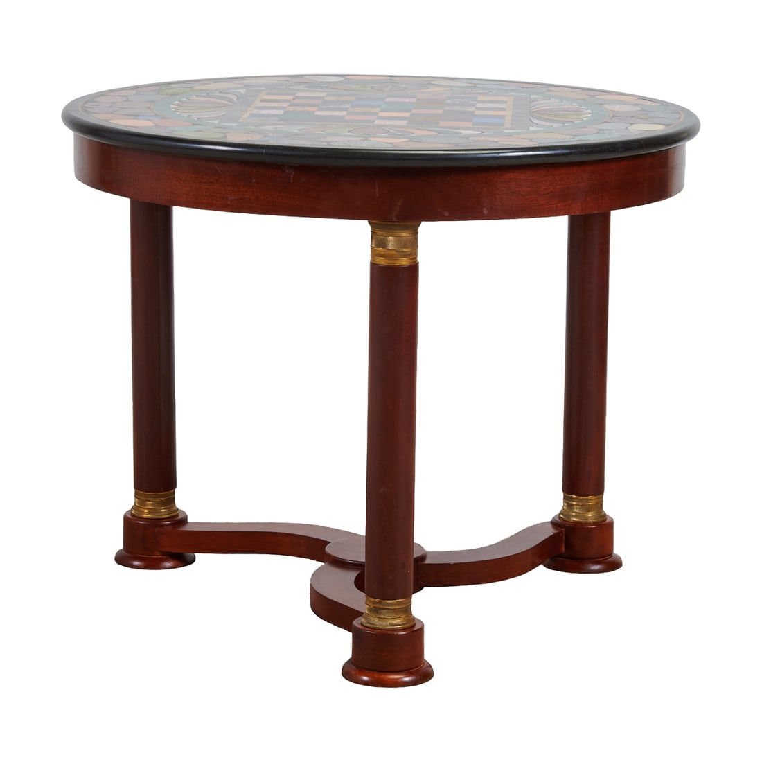 French Empire Style Table with Specimen Marble Top (1 of 4)