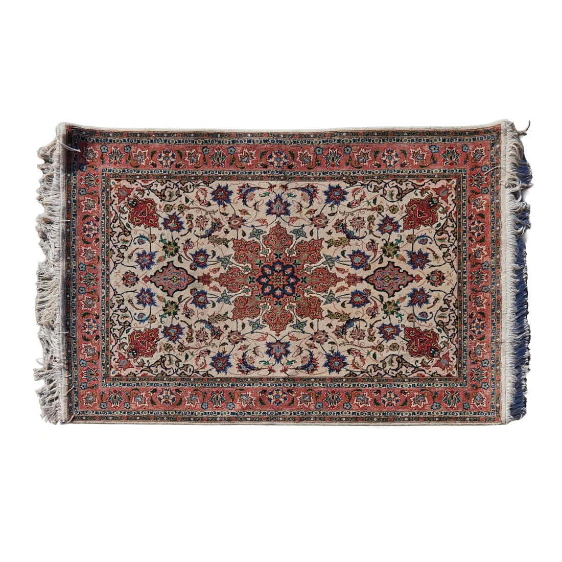 Persian Wool, Silk and Cotton Woven Rug (1 of 3)