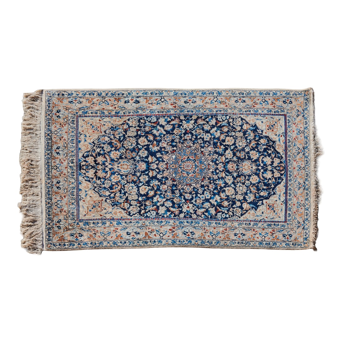 Persian Silk, Wool and Cotton Woven Nain Rug (1 of 3)