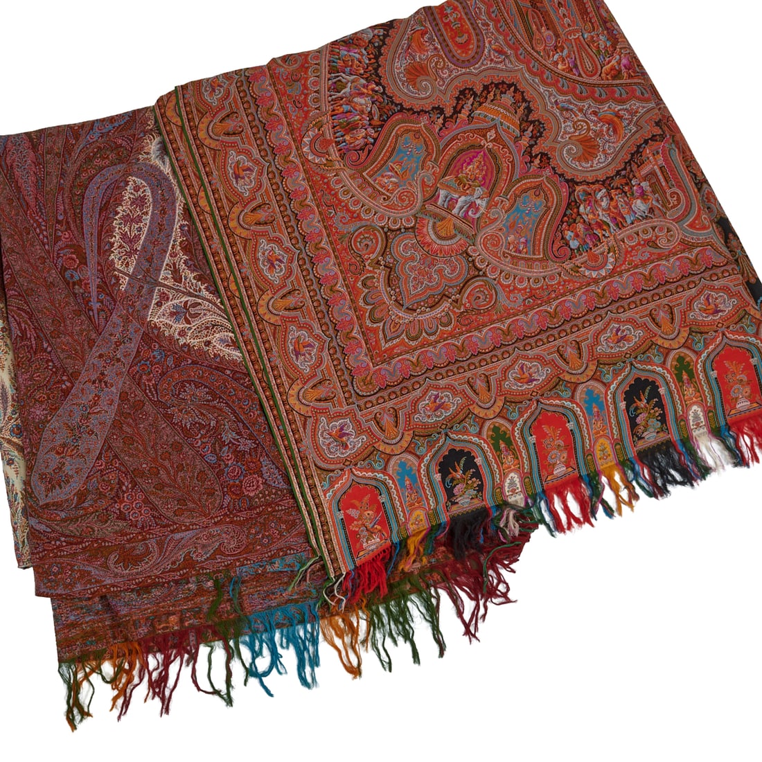 Two Continental Jacquard Woven Shawls (1 of 6)