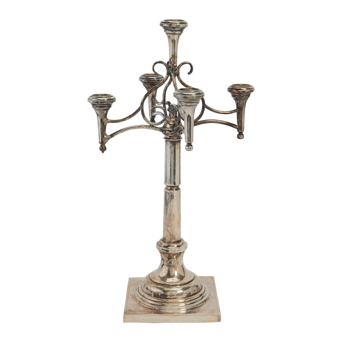Polish Art Deco 800 Silver Five Light Candelabrum (1 of 4)