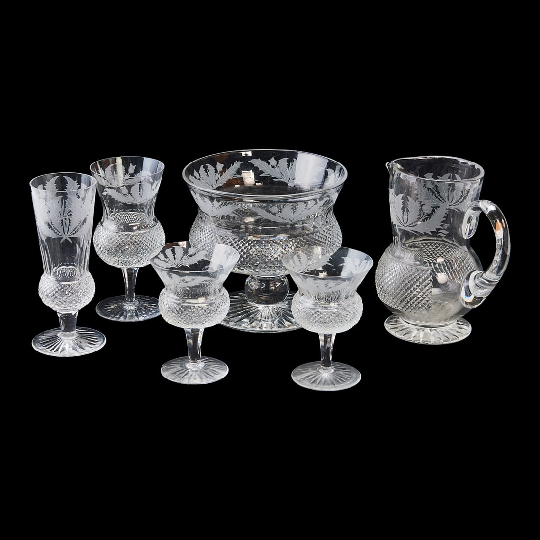 Scottish Thistle Glassware Set: Scottish Thistle Glassware Set