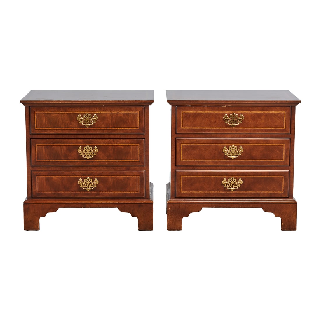 Pair of EJ Victor Georgian Style Mahogany Nightstands (1 of 3)