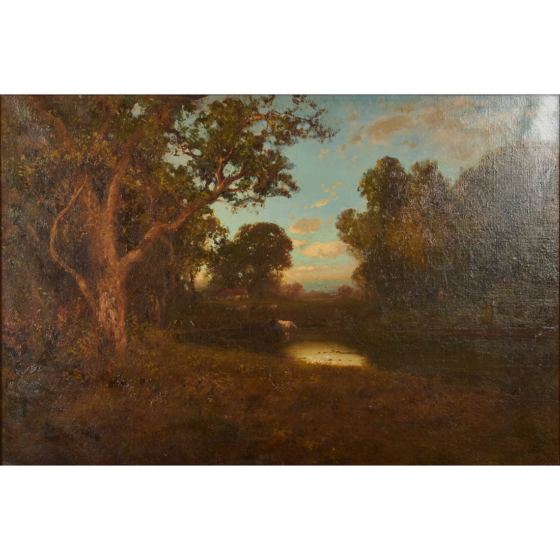 William Keith, Landscape with Cows and Pond, Oil on Canvas (1 of 5)