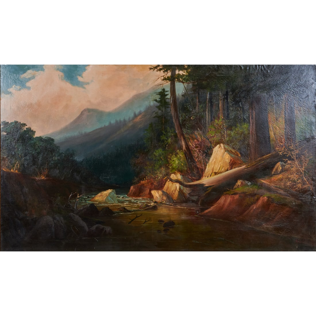 Arthur Best, Landscape with Fallen Tree, Oil on Canvas (1 of 4)