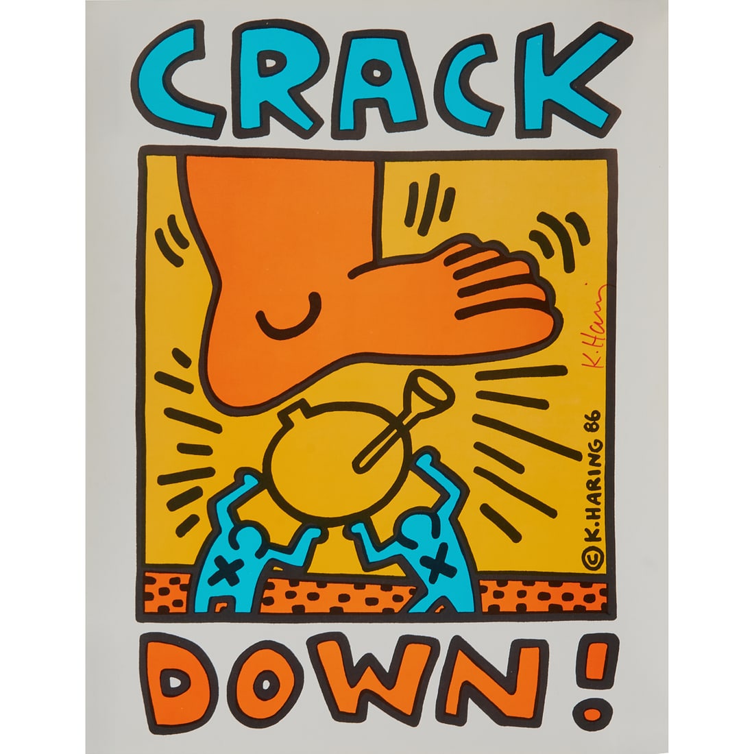 Keith Haring, Crack Down, Lithograph (1 of 3)