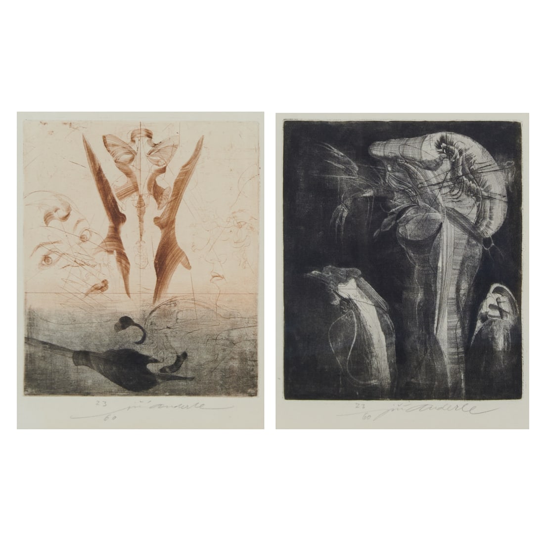 Jiri Anderle, Two Etchings (1 of 7)