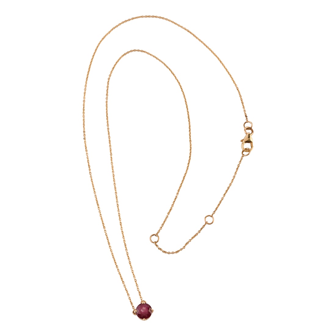 Ruby, 14k Yellow Gold Necklace - 2