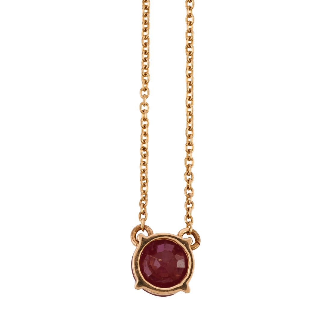 Ruby, 14k Yellow Gold Necklace - 3