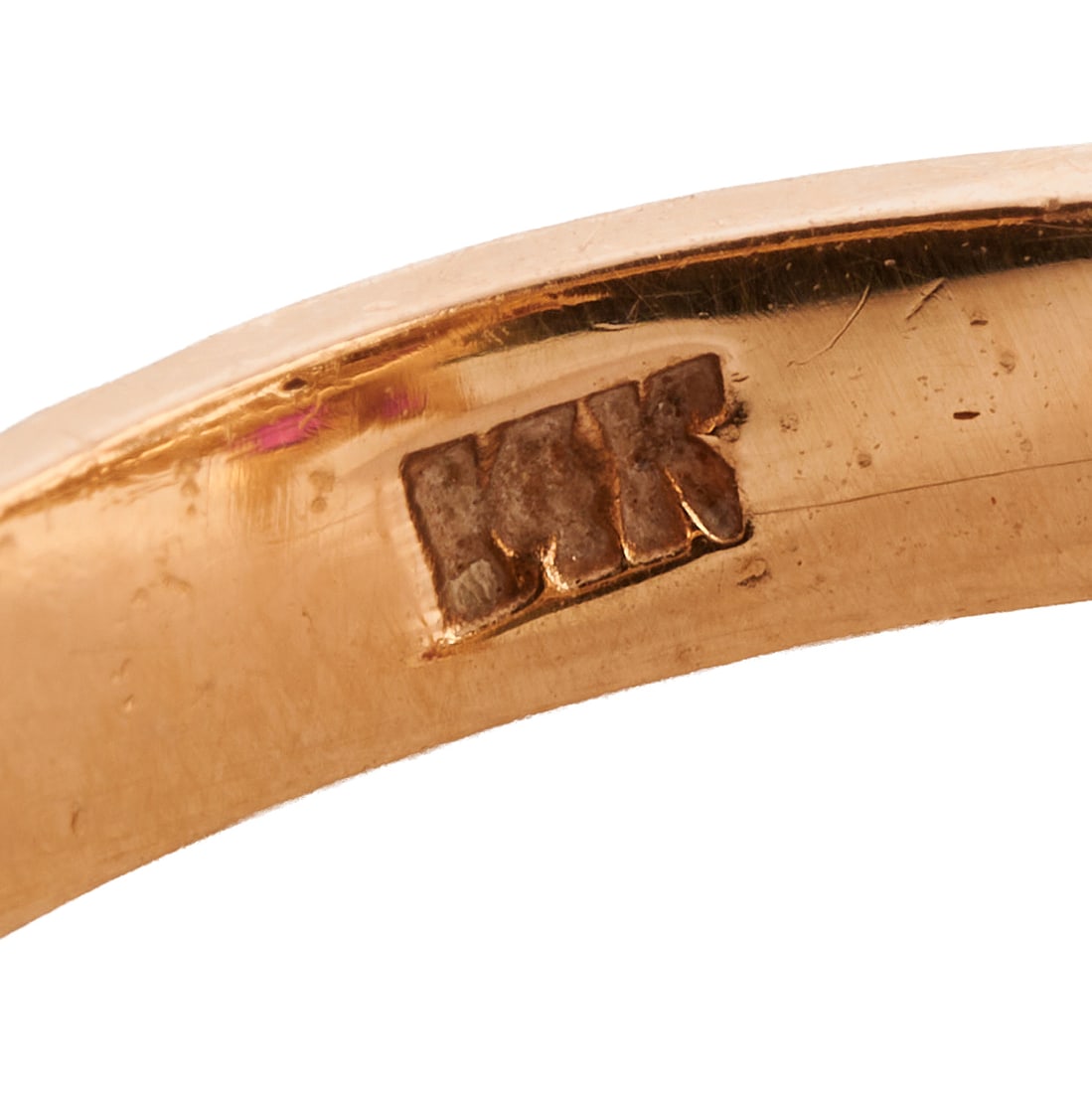 Diamond, Ruby, 14k Yellow Gold Ring - 4