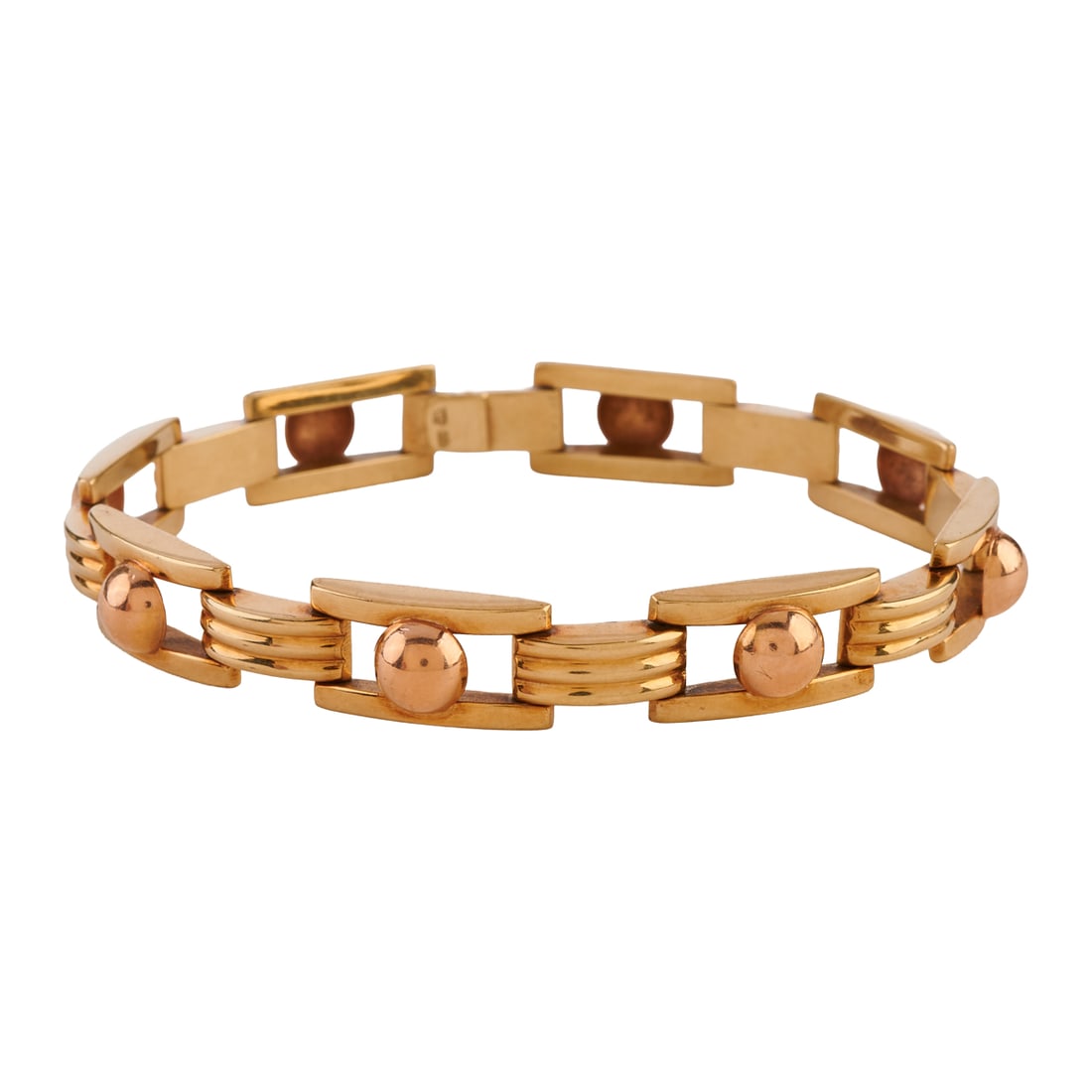 Retro 14k Yellow and Rose Gold Bracelet (1 of 4)