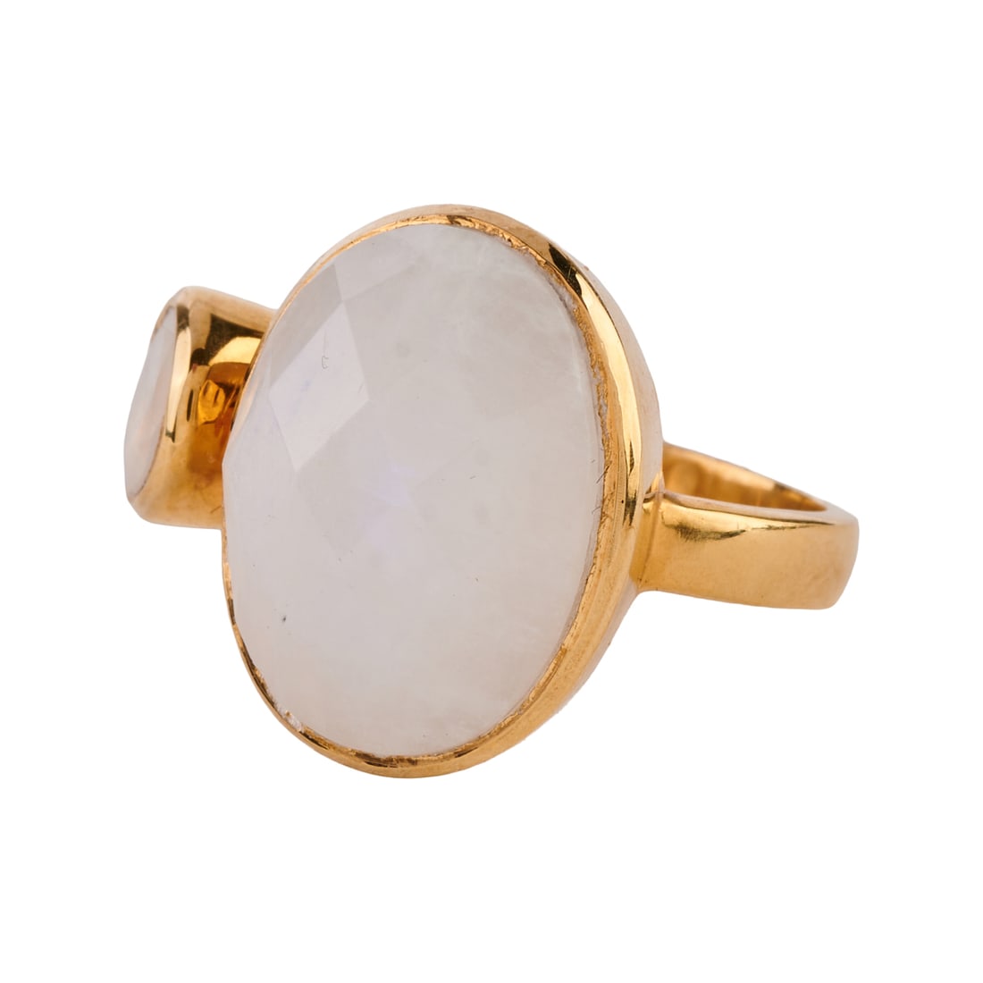 Moonstone, Vermeil Cuff Ring - 2
