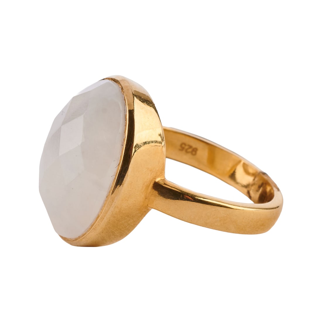 Moonstone, Vermeil Cuff Ring - 3