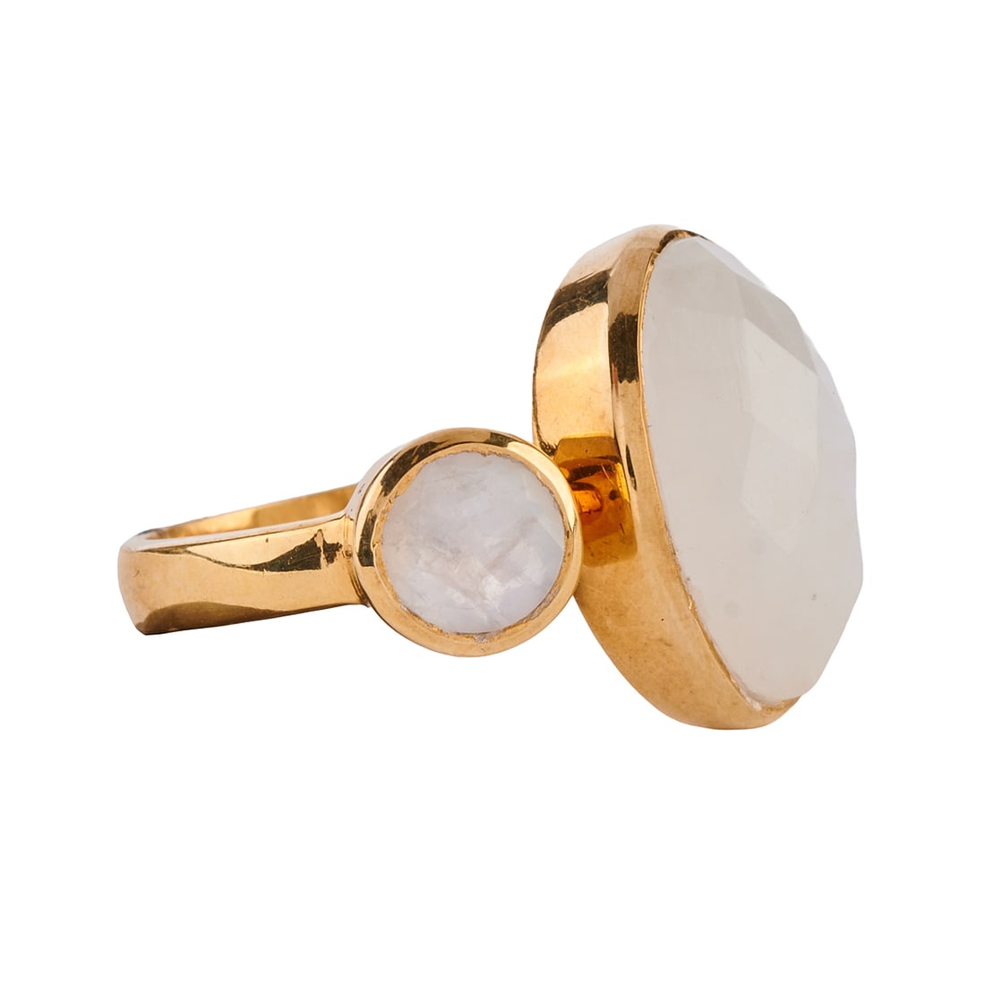 Moonstone, Vermeil Cuff Ring - 4