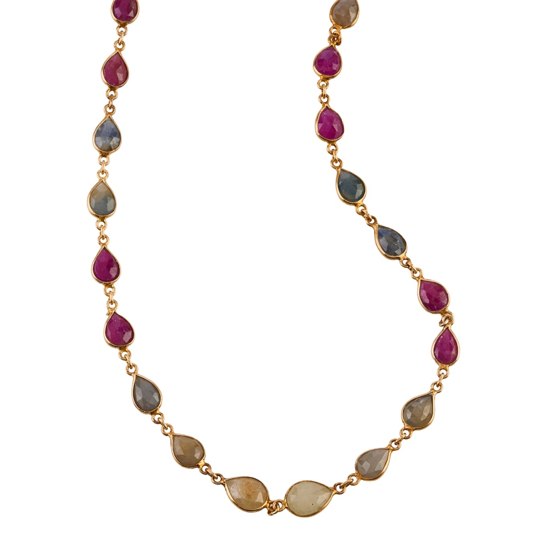 Multicolored Sapphire, Vermeil Necklace (1 of 4)