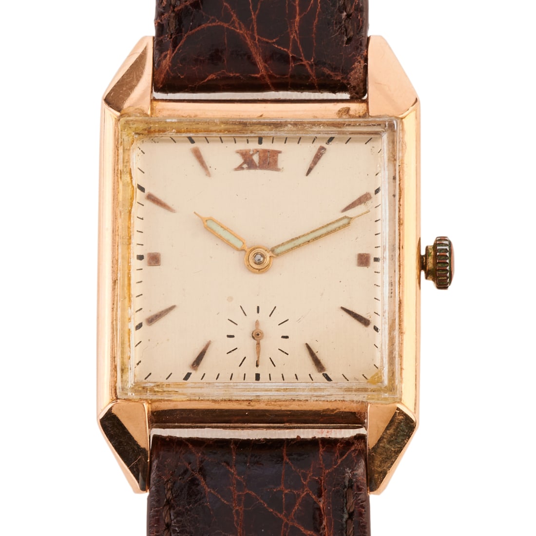 18k Yellow Gold, Leather Wristwatch (1 of 3)