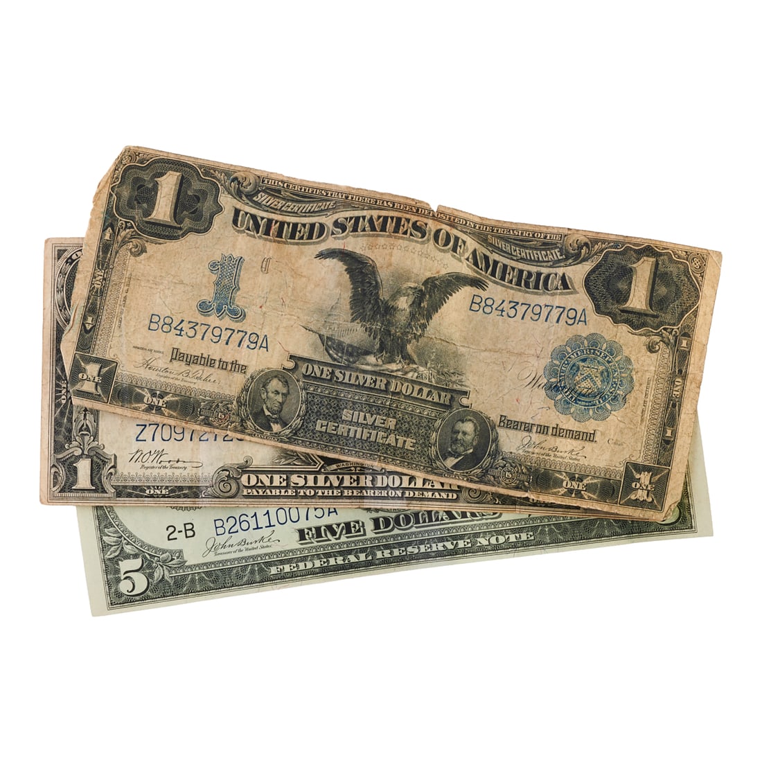 Three Large U.S.Bills (1 of 8)