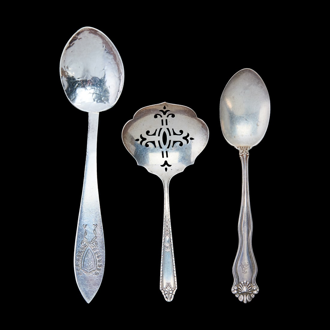 Assorted Sterling and Coin Silver Serving Articles, Mostly Victorian - 2