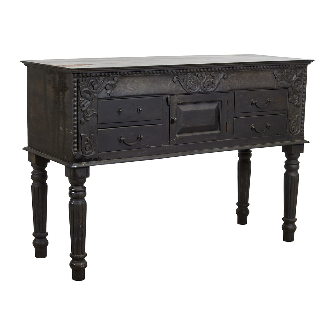 Anglo Indian Colonial Style Buffet Console Table - 3