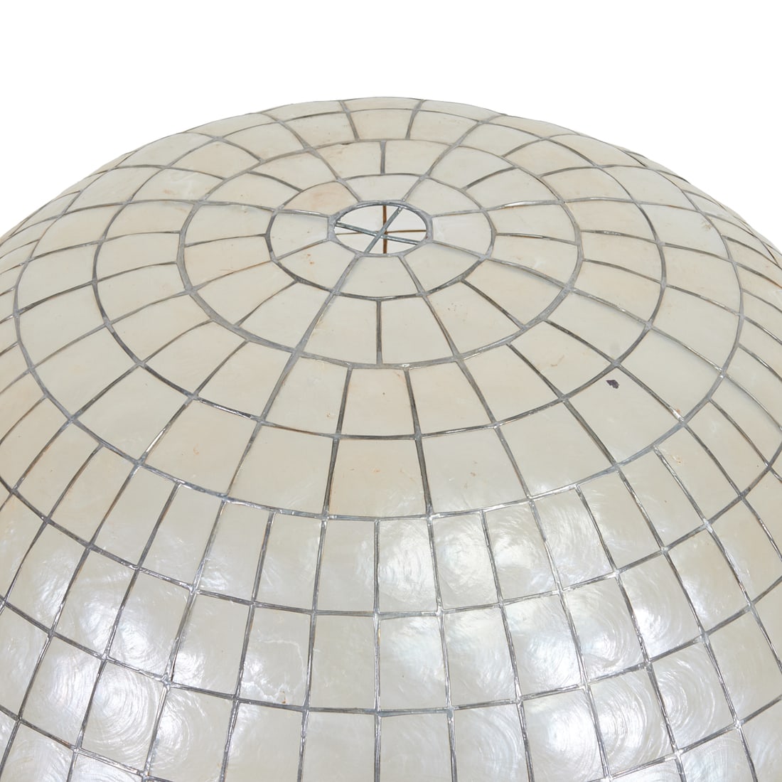 Large Capiz Shell Globe Hanging Light Fixture - 2