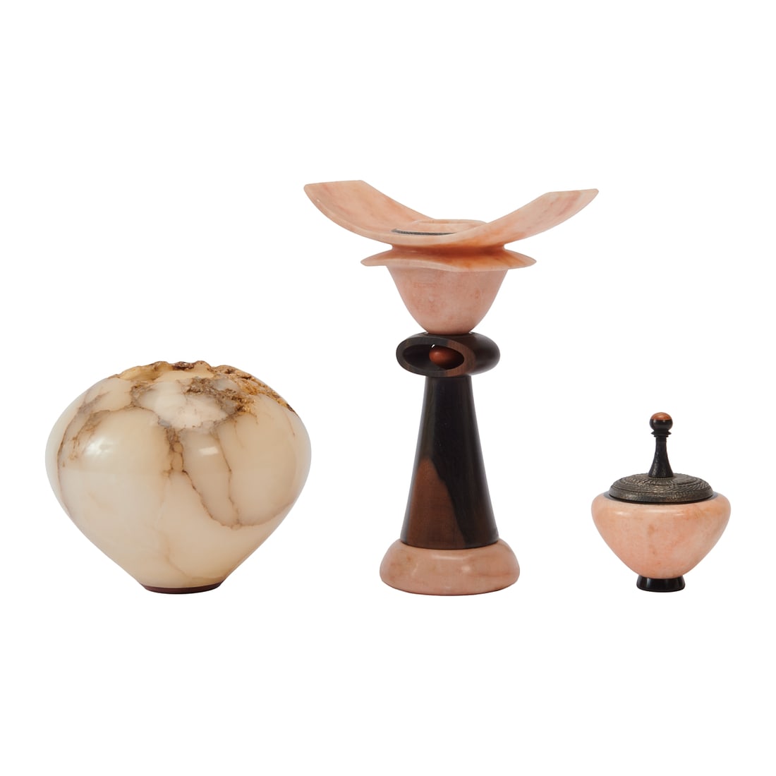 Four Turned Alabaster Sculptures - 3