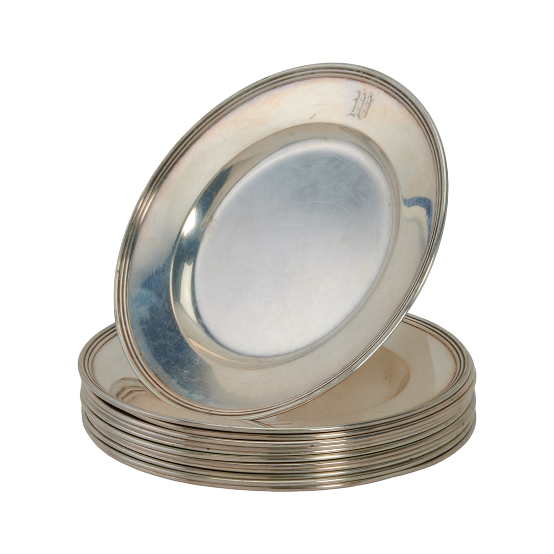 Twelve International Co Sterling Silver Bread Plates (1 of 4)