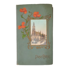Vintage Postcard Binder, Early 1900s