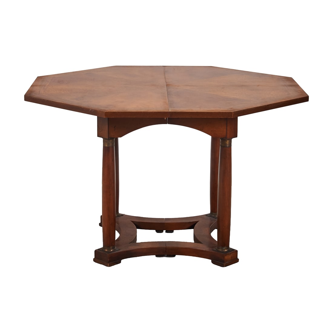 Octagonal Baker Center Empire Style Walnut Table (1 of 4)